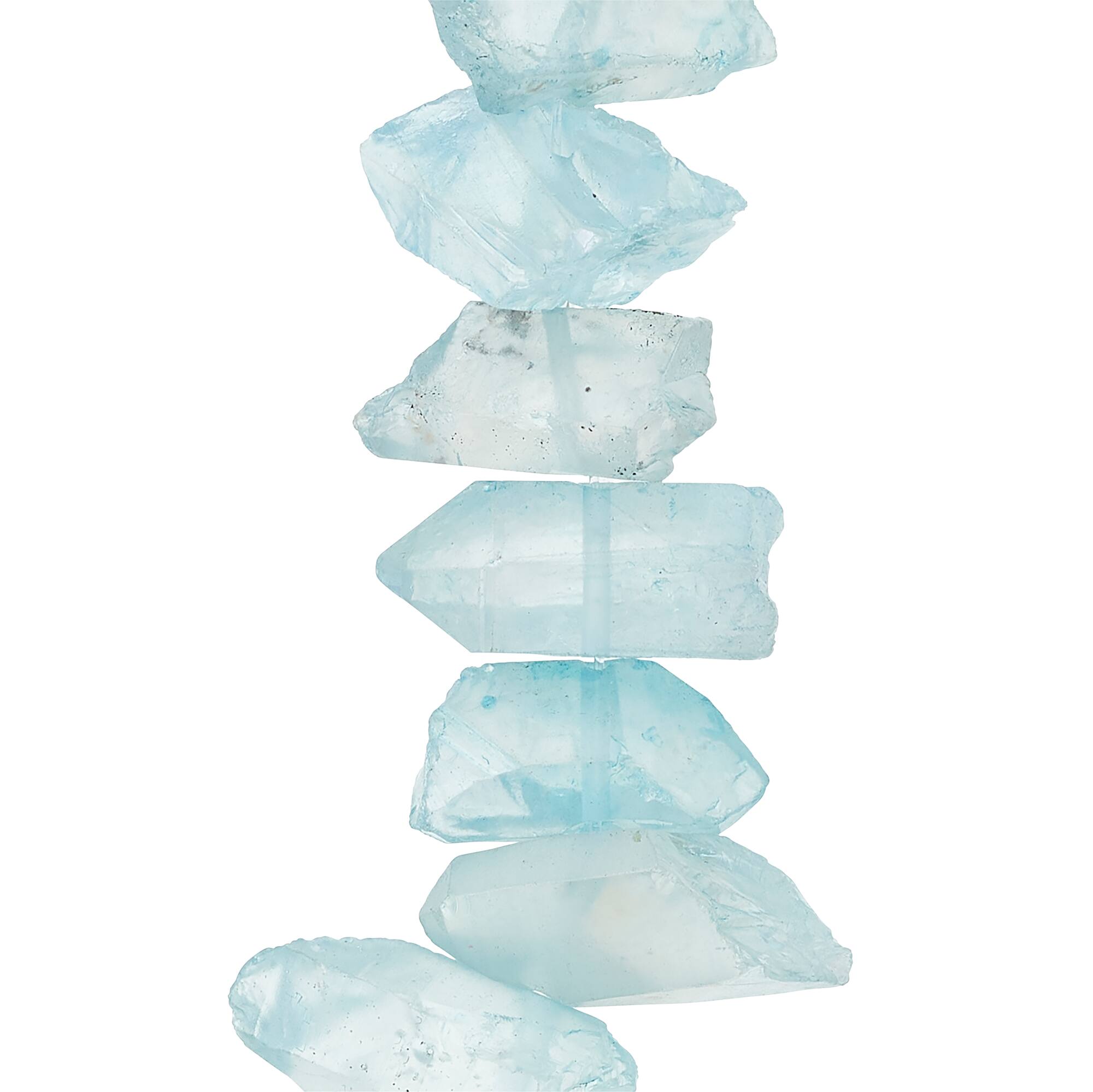 Light Blue Crystal Chunk Beads by Bead Landing™